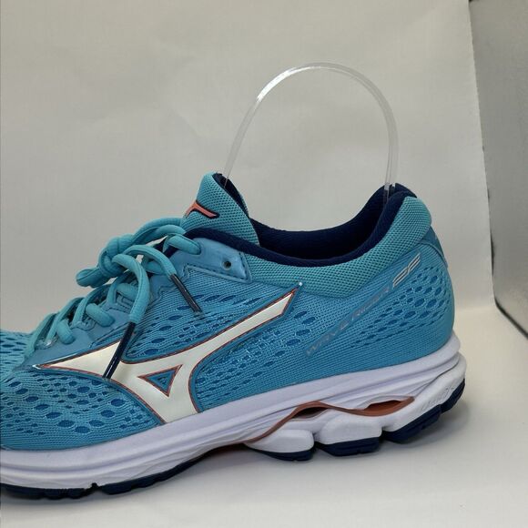 Mizuno Wave Rider 22 Women’s 8 Blue Aqua Teal Running Shoes Lightweight Sneaker - Picture 7 of 16